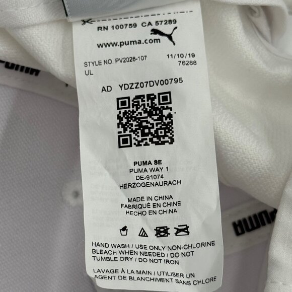 Puma White Strapback Hat Womens One Size Adjustable Cap Logo on Back Outdoors - Picture 9 of 10